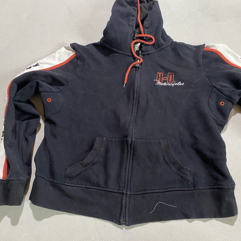Vintage Kids Black and Red Hoodie Jacket